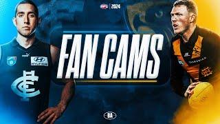 Fan Cams | Carlton v Hawthorn | AFL Round 22, 2024