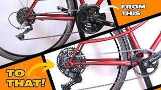 Upgrade your old gears to 1x drivetrain: 3x8 to 1x10 Shimano Cues Drivetrain Conversion!