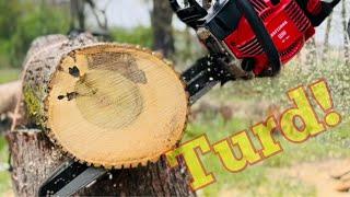 From Stock To Ported!  Test Cuts After Timing Repair!  Craftsman S205 Chainsaw!