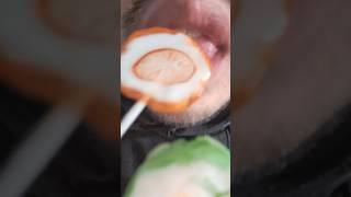 ASMR 2 Lollipop eating sounds mukbang #youtubeshorts #shorts