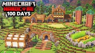 I Survived 100 Days Building a Cozy Farm in Minecraft Hardcore!