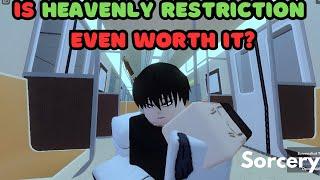 The BEST Heavenly Restriction BUILD? How to get and SHOWCASE in Roblox Sorcery.