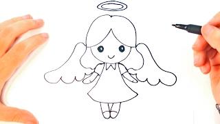 How to draw a Angel for Kids | Angel Easy Draw Tutorial