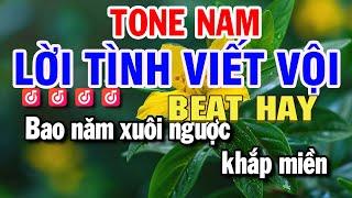 Lời Tình Viết Vội Karaoke Tone Nam (Am) Giao Tiên - Nhạc Sống Beat Hay 2025