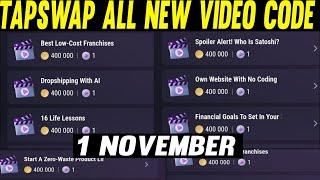 Tapswap All Code | Tapswap All Video Code | Tapswap | Tapswap Code 1 November