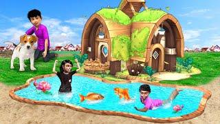 Build Clay House Underground Swimming Pool House Desi Jugad Hindi Kahaniya Hindi Moral Stories