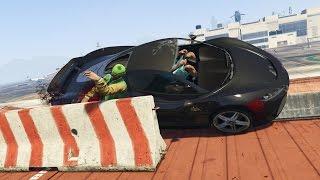 ЛЮДИ БЕГУНЫ ПАРКУРИСТЫ ПРОТИВ ЛЕТАЮЩИХ МАШИН - ДЕТРАН GTA 5 - КАРТЫ НА ПРОХОЖДЕНИЕ