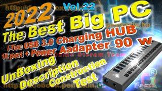 2022 The Best Big PC Vol.22 -  i-tec USB 3.0 Charging HUB 16port + Power Adapter 90 W Unboxing