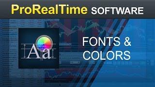Fonts & Colors - ProRealTime