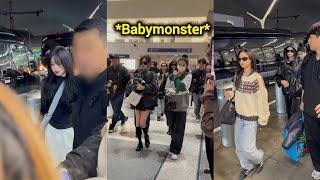 Babymonster at LAX airport flying back to South Korea today