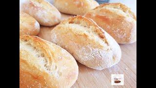 Leckere Brötchen / ohne kneten und wenig Hefe / Crusty Bread Rolls