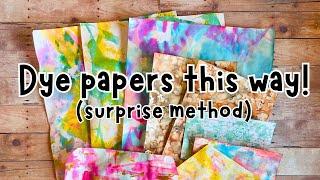 How to DYE Papers for JUNK Journals | Art Journaling for Beginners | EASY Journal Page Ideas |