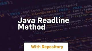 java readline method