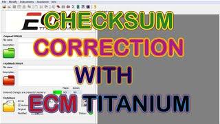 Checksum correction with ECM Titanium