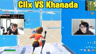 Clix VS Khanada 1v1 TOXIC Fights!