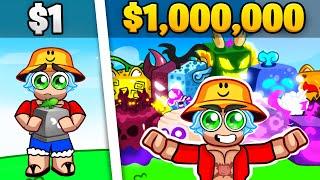 $1 vs $1,000,000 Blox Fruits Accounts