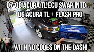 How to Install a 2007/08 Ecu into a 2006 Acura TL For flash pro!!