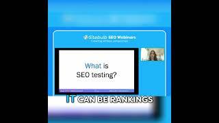 What is SEO Testing? Giulia Panozzo Explains #seoanalysis #seotraining #abtesting