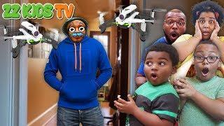 Drone Master Took Over Our House! (Spy Skit With ZZ Kids TV)