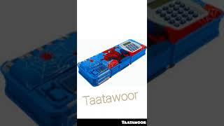 Multipurpose Pencil Box with Calculator & Dual sharpner - Spiderman Art Plastic Pencil Box