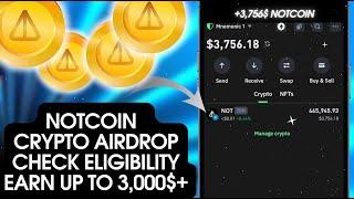 NOTCOIN Airdrop Started Now | Earn Up To 3,500$ NOT | FAST Notcoin Crypto Airdrop Guide