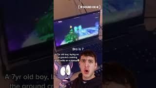 Cracked 7 Year Old Fortnite Sweat Playing On Gaming Laptop #shorts