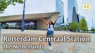 Rotterdam Central Station 4K (Trains, Metro, Tram & Buses) | The Netherlands (English sub)