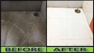 How TO Turn Dirty WHITE Bathroom Tiles To PURE WHITE |||| Crazy Indian Hacker