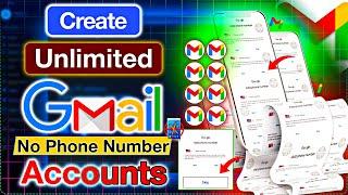 How To CREATE UNLIMITED GMAIL ACCOUNTS Without Phone NUMBER Verification! | Gmail kaise banaye