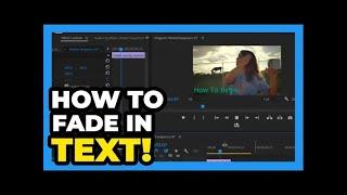 Premiere Pro CC ： How to Fade In Text