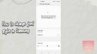 HOW TO CHANGE FONT STYLE IN SAMSUNG A21S