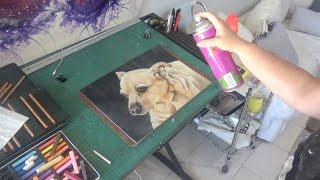 Sealing a pastel drawing on Pastelmat Paper