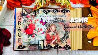 ASMR Creative Journaling | Random Theme | ASMR Scrapbooking With Me | No Talking