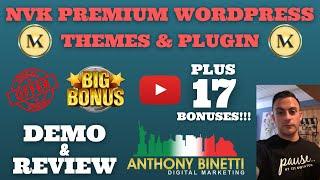  ️ NVK PREMIUM WORDPRESS THEMES & PLUGIN Review & Demo ️️ Don't Forget my INSANE BONUSES!!️