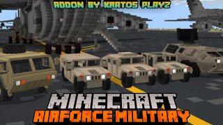 Minecraft Military Mod - Airforce Military Craft Addon || MCPE Mod and Addon Showcase