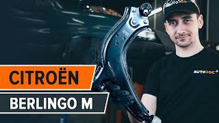 How to change front suspension arm on CITROËN BERLINGO M [TUTORIAL AUTODOC]