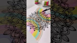 Easy way to draw mandala ˚.⋆ #art #shortsvideo #pastel #colors #mandala #drawing #satisfying