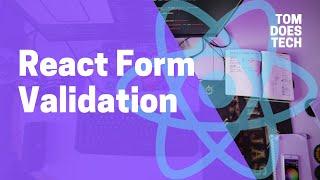 React Form Validation with Yup - Easy!