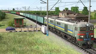 Trainz 2019 ВЛ8м-222 на переезде