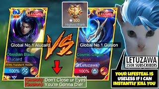 YUZUKE VS LETUZAWA (Global 1 Gusion) Lifesteal Vs Lightning Speed | Intense 1v1 Fight - Who Win? 