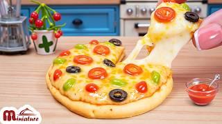 Making Perfect Mini Cheese Pizza Hut In Mini Kitchen  ASMR Cooking Mini Food