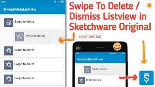 Sketchware Swipe To Delete Listview [Sketchware Original / Pro/ Revolution]