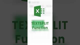 Excel TEXTSPLIT Function (In 3 Steps)| Split text in rows and columns Easily #shorts #excel