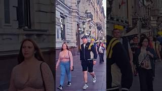 travel The World,  walking video,  mini skirt ️  beautiful Russian girls #nightlife #4k