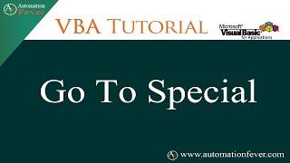 Special Cells in VBA | Excel VBA Tutorial in Hindi