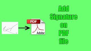 How to add signature in a single page pdf file