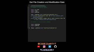 Get File Creation and Modification Date in Python | Python Examples | Python Coding Tutorial