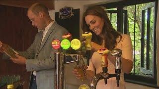 Kate pours William a perfect pint of cider