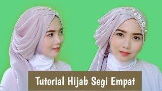 TUTORIAL HIJAB SEGIEMPAT,HIJAB GRADUATION,HIJAB KONDANGAN || Fara Cahya P