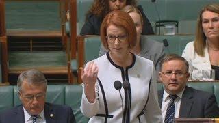 Gillard says 'take you best shot'